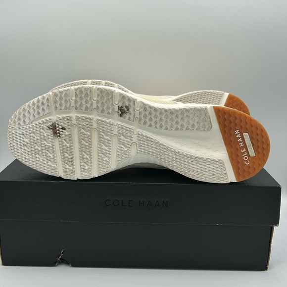 Cole Haan Cream Sneakers with smooth Sole and Textured Design - Picture 3 of 9